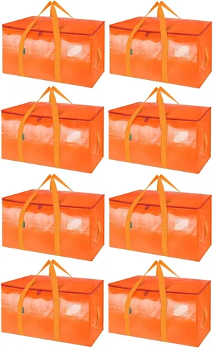 Vista 20 de BALEINE Paquete de 2 bolsas de mudanza de gran tamaño con asas reforzadas, bolsa de almacenamiento resistente para ropa, suministros de mudanza