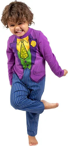 Vista 2 de DC Comics Disfraz de cosplay de Joker para bebé recién nacido a niño pequeño Morado