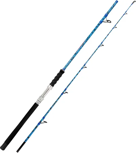 Vista 6 de Fiblink Caña de pescar convencional de barco de 2 piezas Caña de pescar portátil Spinning/Casting Rod Carbon Fishing Pole