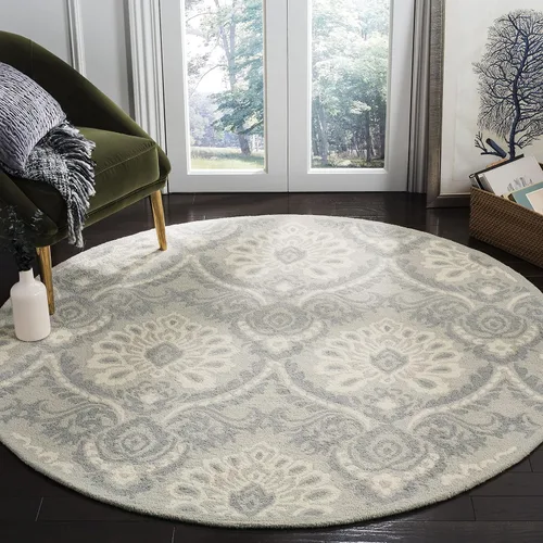 Vista 33 de SAFAVIEH Blossom Collection - Alfombra decorativa, 2 x 3 pies, azul y marfil, lana hecha a mano, ideal para zonas de alto tráfico en entrada, sala