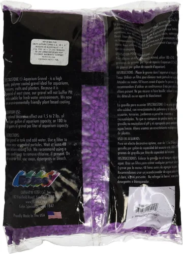 Vista 2 de Spectrastone Permaglo - Grava de acuario de lavanda para acuarios de agua dulce, bolsa de 5 libras
