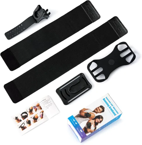 Vista 6 de Cikyner Brazalete deportivo 3 en 1, giratorio de 360° y desmontable G4Negro