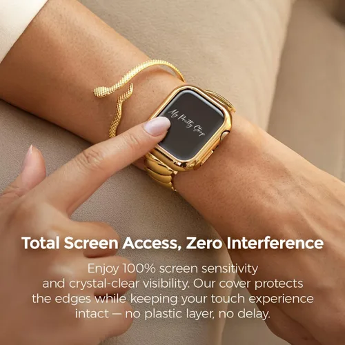 Vista 3 de My Pretty Strap Funda Protectora XOXO Brillante para Apple Watch – Cubierta de Metal de Lujo para Mujeres, Resistente a Arañazos – Compatible