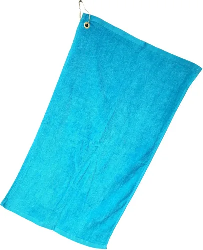 Vista 15 de Toalla de algodón para bolsa de golf con clip (Aqua)