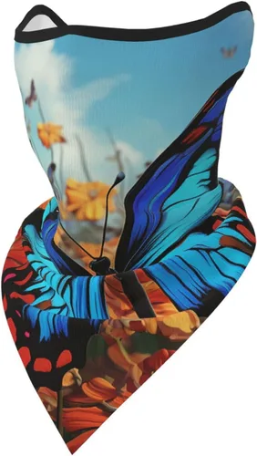 Vista 8 de Máscara de cuello para hombres y mujeres, protección solar UV, resistente al viento, bandana jirafa arco iris, cubierta facial, bufanda