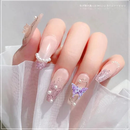 Vista 6 de 50 dijes de mariposa 3D – Decoración de joyas Kawaii para arte de uñas impresionantes diseños de uñas