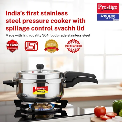 Vista 2 de Prestige Olla a presión PRASVSP, Senior Pan 4L, PLATA