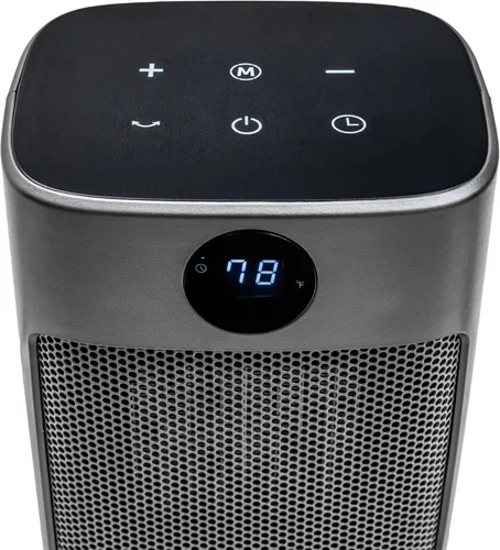 Vista 7 de Comfort Zone Calentador digital de escritorio, 1500 W/1000 W, modo ECO, termostato, control remoto, temporizador de 12 horas, protección contra