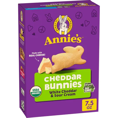 Vista 9 de Annie's Organic Cheddar Bunnies - Conejitos horneados de queso cheddar, Graham Snacks