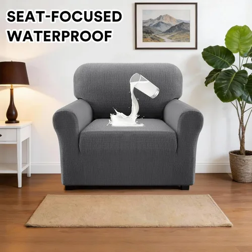 Vista 7 de PrinceDeco Fundas de sofá impermeables dobles para sofás, funda elástica para silla antideslizante, lavable, protector de muebles a prueba de fugas