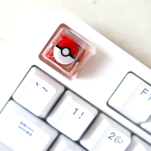 Vista 3 de Shunwei-shop Teclas para juegos Pikachu de resina para Cherry MX Swtiches (Pokemon Ball)