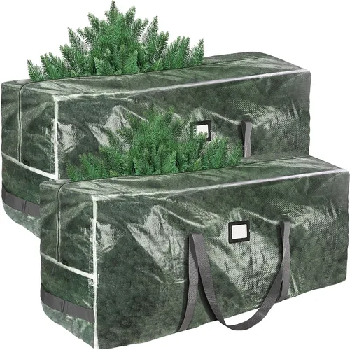 Vista 18 de BALEINE - Bolsa para guardar árbol de Navidad de 9 pies, bolsa extra grande de alta resistencia para árbol de Navidad artificial con asas reforzadas