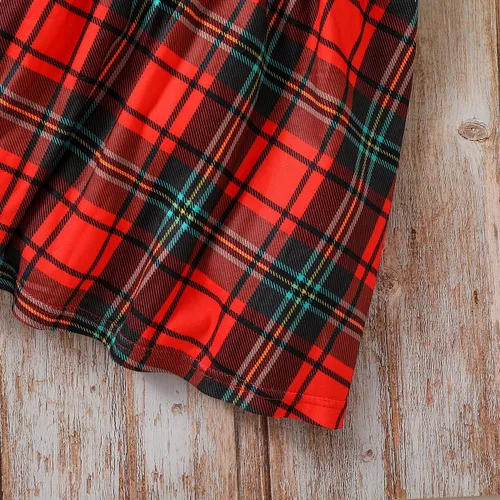 Vista 5 de YWFSHOP Vestido de Navidad para niñas pequeñas y bolero con estampado lindo y cárdigan de punto, 2 piezas, vestido de fiesta de Papá Noel, 1-6 años