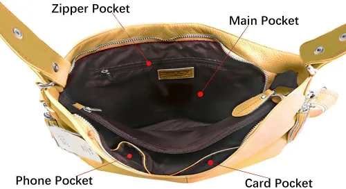 Vista 41 de Moda suave cuero genuino borla mujer bolso señoras hombro mensajero hobo bolso