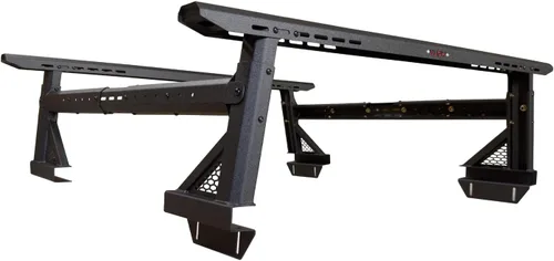Vista 7 de Estante Universal para Cama de Camión de Servicio Pesado - Altura Ajustable, Extensible, Barras Transversales de Aluminio para la Mayoría