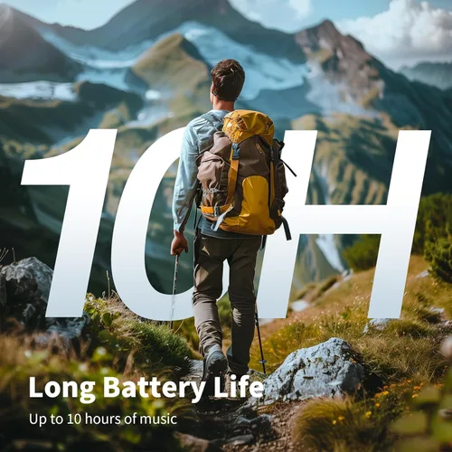 Vista 6 de PSIER Auriculares de conducción ósea, auriculares Bluetooth 5.4 de oreja abierta, auriculares de conducción ósea de 10 horas con micrófono, IPX6