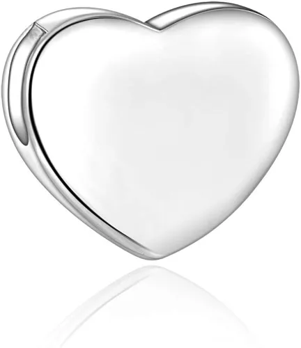 Vista 4 de Candyfancy Collar con colgante de corazón de plata de ley 925 para mujer cadena de caja de 180in Metal