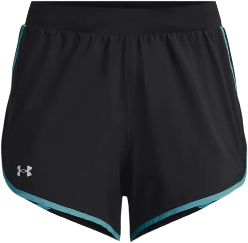 Vista 3 de Under Armour Women's Fly by 2.0 Running Shorts (027) negro / azul glaciar / reflectante