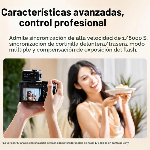 Vista 7 de Godox iT30Pro S TTL Mini cámara flash para Sony ZV-E10 a7IV a7CII a6700 ZV-1 ZV‑E10 II A7III A7R V A7SIII ZV‑1 A7CR a6600 a6300, etc., 2.4G HSS
