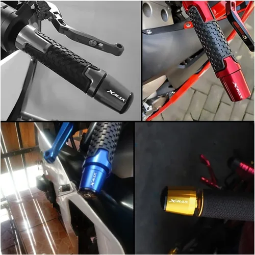 Vista 3 de Motorcycle Handle Bar End Weight Handlebar Grips Cap Anti Vibration Silder Plug for XMAX300 XMAX400 X-MAX 125 250 300 400 (Color : Black)