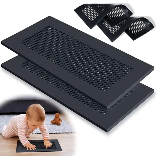 Vista 9 de Orzbow Cubierta de ventilación de silicona suave a prueba de bebés para pared del hogar, techo, suelo, deflector de ventilación de piso a prueba