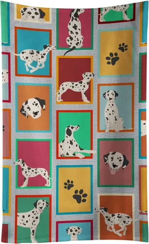 Vista 76 de Caroline's Treasures MLM1160KTWL - Lots of Red Siberian Husky - Toalla de cocina para invitados, toalla de baño decorativa para cara, té, paño
