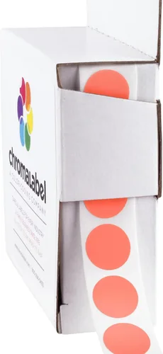 Vista 43 de ChromaLabel Kit de puntos verdes y rojos con código de color permanente de 1/2 pulgada, 2 cajas, 1000/caja