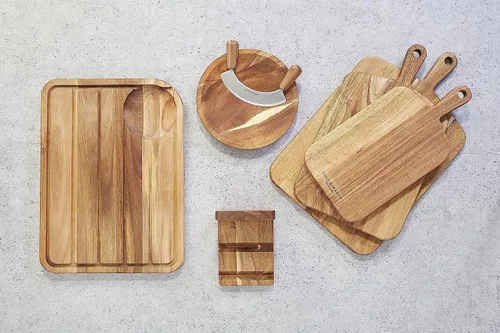 Vista 7 de Cole & Mason Berden - Tabla grande para cortar y tallar - Tabla de cortar de madera - Tabla de cortar con canal de jugo para carnes, verduras
