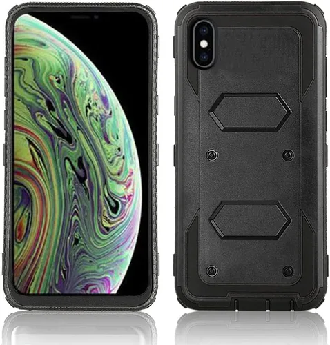 Vista 7 de Asuwish Funda de teléfono para iPhone Xs Max, híbrida, resistente, a prueba de golpes, a prueba de caídas, protección de cuerpo completo, accesorios