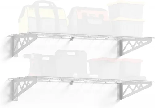 Vista 9 de Estante de pared SafeRacks, para garaje, 2 unidades, 45.72 x 121.92 cm, con ganchos para bicicleta