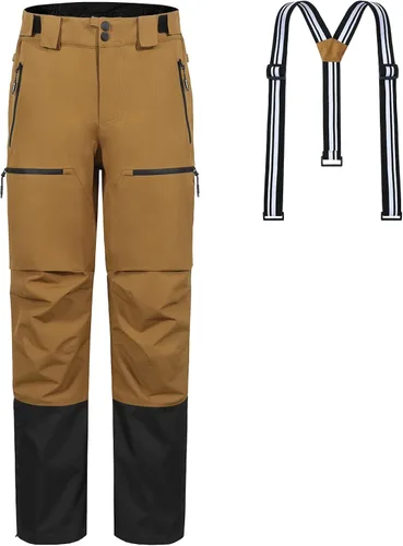 Vista 2 de Pioneer Camp Pantalones de esquí para hombre pantalones de snowboard aislados impermeables pantalones de nieve para hombre con peto desmontable
