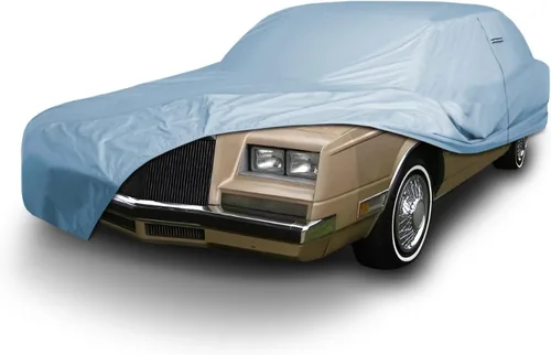 Vista 44 de iCarCover Funda de automóvil personalizada Premium para Chrysler Imperial 1957-1975, resistente, impermeable, para todo tipo de clima, lluvia Negro