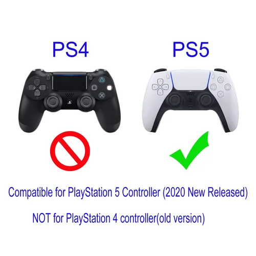 Vista 5 de PS5 Controller Grip,Hikfly Silicone Cover Skin for PS5 Grips Playstation 5 Controller Cover Protector Sleeve Kits Video Games with FPS Pro Thumb