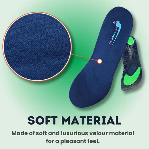 Vista 5 de Plantillas de gel que ofrecen absorción de impactos y amortiguación para aliviar los pies, cómodas plantillas de masaje de pies, plantillas