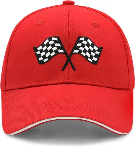 Vista 7 de Waldeal Men's Baseball Caps Checkered Flags Race Car Flag Pole Adjustable Dad Hat Negro