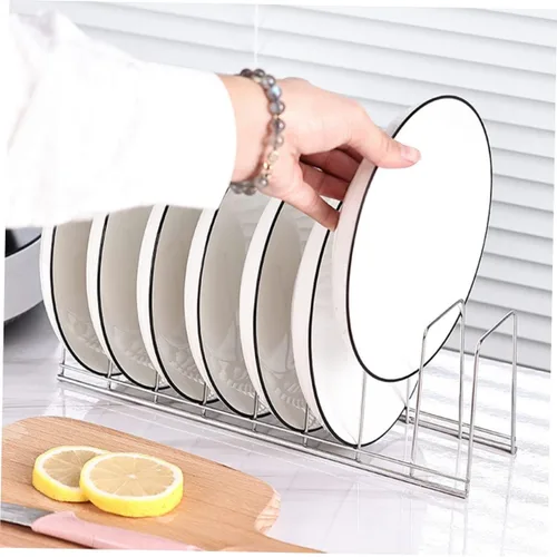 Vista 2 de Soporte multiusos para platos de cocina, escurridor de platos para encimera, escurridor de platos