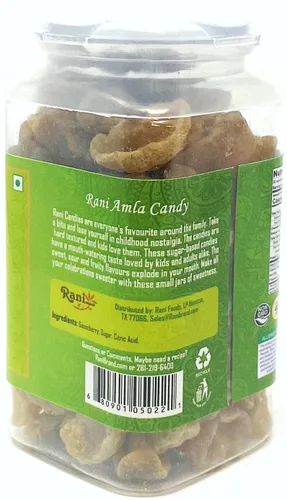 Vista 4 de Rani Amla Candy 5.25 oz (150 g) sellado al vacío, parte superior fácil de abrir, recipiente resellable ~ Indian Tasty Treats Vegano Apto