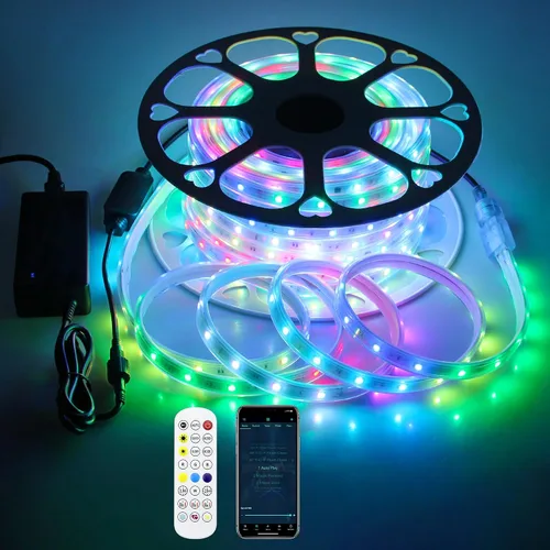 Vista 13 de ALITOVE WS2812B WS2811 Controlador LED direccionable RF remoto inalámbrico Mini controlador 5 ~ 24 V CC para WS2812 WS2811 Dream Color Rainbow RGB