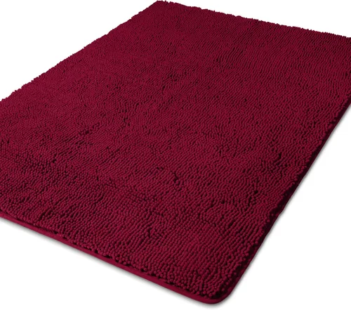 Vista 46 de Yeaban Alfombras pequeñas de baño de felpilla de 12 x 12 pulgadas, absorbentes y lavables, antideslizantes, de felpa y suaves para baño, ducha