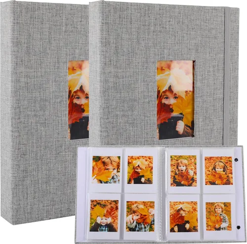 Vista 14 de Polaroid - Álbum de fotos, pequeño libro de imágenes con capacidad para 280 fotos, libro de recuerdos azul para imágenes de 2 x 3 pulgadas, álbum