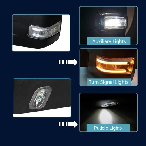 Vista 3 de AERDM Nuevo par de espejos de remolque con carcasa negra, compatible con Ford F150 2015 2016 2017 2018 2019 2020 Ford F150 Pickup Truck Retrovisores