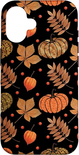 Vista 32 de Otoño hojas y calabazas patrón Halloween otoño regalos caso para iPhone 17