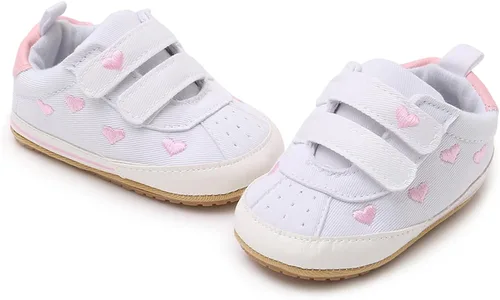 Vista 6 de SOFMUO Zapatos deportivos para bebés, niños y niñas, de piel sintética, antideslizantes, suela de goma suave, botines de vestir para niños pequeños