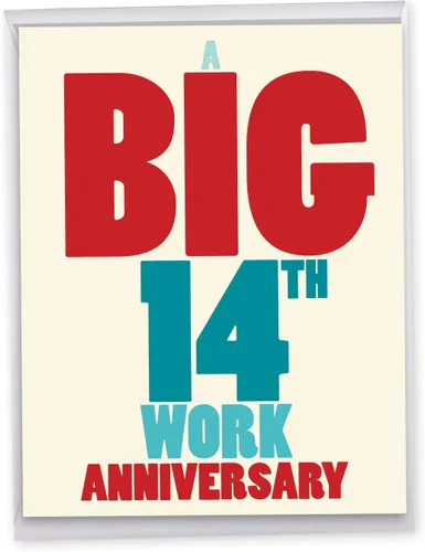 Vista 8 de NobleWorks Divertida tarjeta de notas de aniversario de trabajo de 6º hito de nosotros de 8.5 x 11 pulgadas con sobre para hombres, mujeres