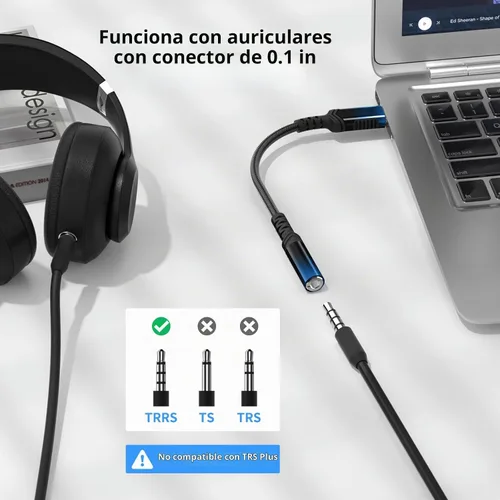 Vista 6 de iMangoo Adaptador de audio USB tipo C a 0.1 in para Motorola Edge+ Android