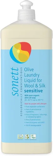 Vista 5 de Sonett Líquido de lavandería de oliva orgánico para lana y seda 34 oz/1L