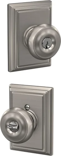 Vista 17 de SCHLAGE F10 GEO 716 Pomo de Puerta Georgiano, Cerradura de Paso para Pasillo y Armario, Bronce Envejecido (Paquete de 4)