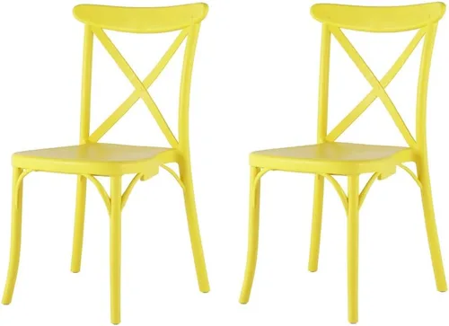 Vista 10 de Lagoon Toppy X - Silla de comedor apilable de resina blanca, 2 piezas/juego Blanco