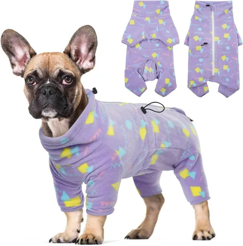 Vista 17 de ROZKITCH Abrigo térmico de invierno para perro, pijama de forro polar suave, resistente al viento, chaqueta cálida para clima frío, chaleco