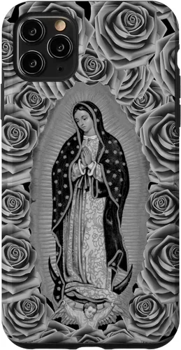 Vista 13 de Funda para iPhone 14 Pro Max Our Lady Virgen De Guadalupe Virgen María Floral